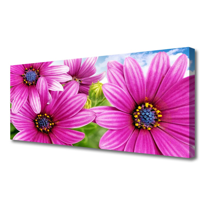 Canvas bild Blommor På Väggen