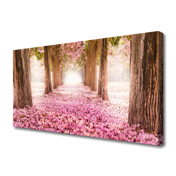 Bild på canvas Träd Rosor Blommor Natur