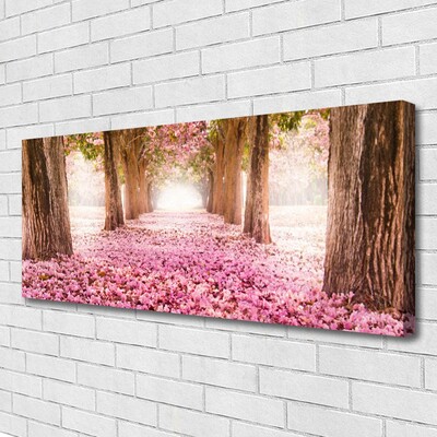 Bild på canvas Träd Rosor Blommor Natur