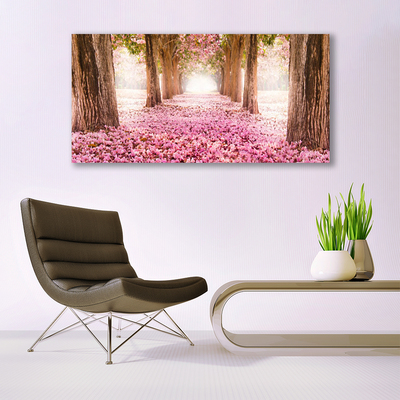 Bild på canvas Träd Rosor Blommor Natur