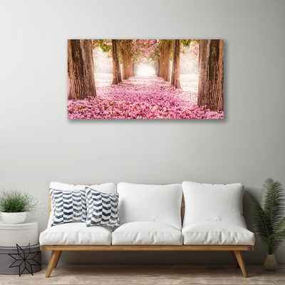 Bild på canvas Träd Rosor Blommor Natur