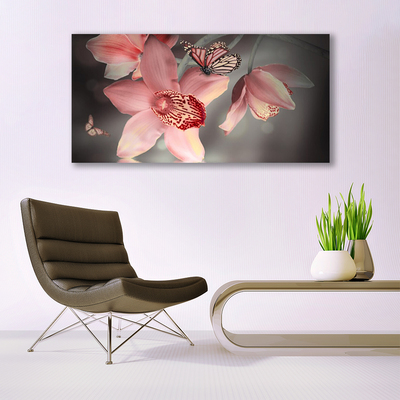 Bild canvas Blommor På Väggen