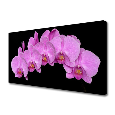 Fototryck canvas Blommor På Väggen