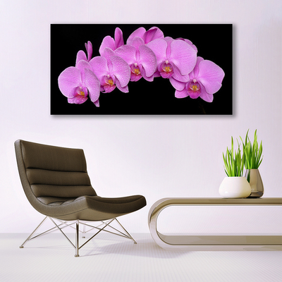 Fototryck canvas Blommor På Väggen