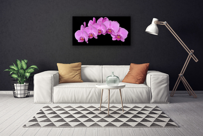 Fototryck canvas Blommor På Väggen