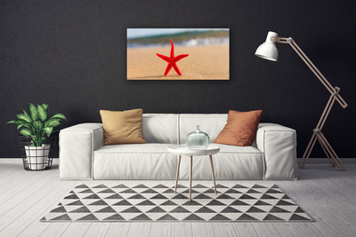 Fototryck canvas Beach Starfish Art