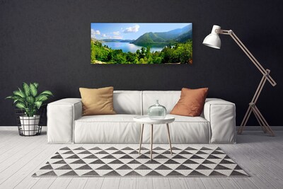 Canvas bild Forest Lake bergslandskap