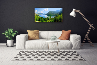 Canvas bild Forest Lake bergslandskap