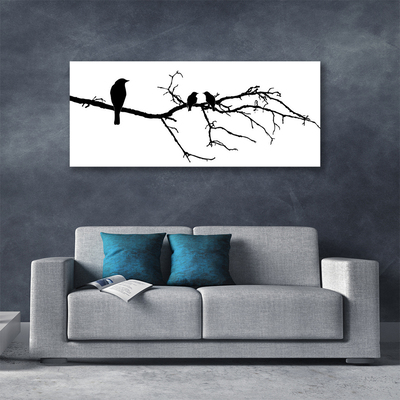 Foto på canvas Birds Branch Art Nature