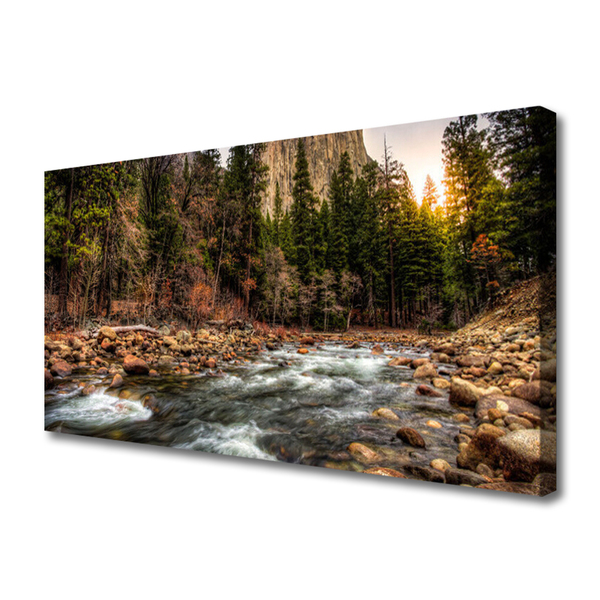 Canvas bild Forest Lake Naturvatten