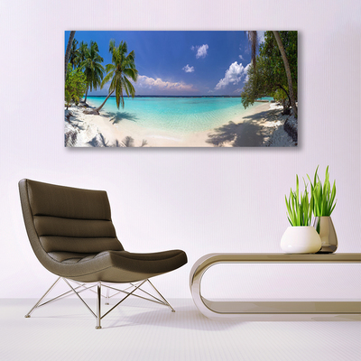 Bild canvas Sea Beach Palm Tree Landskap