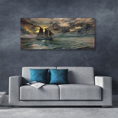 Fototryck canvas Havsbåtslandskap