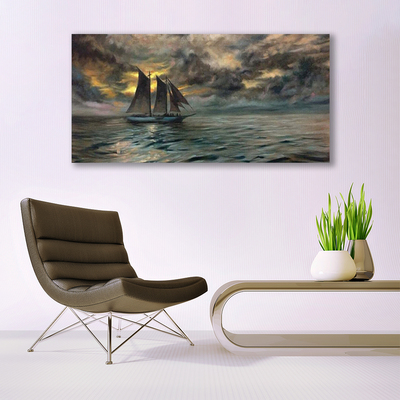 Fototryck canvas Havsbåtslandskap