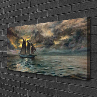 Fototryck canvas Havsbåtslandskap