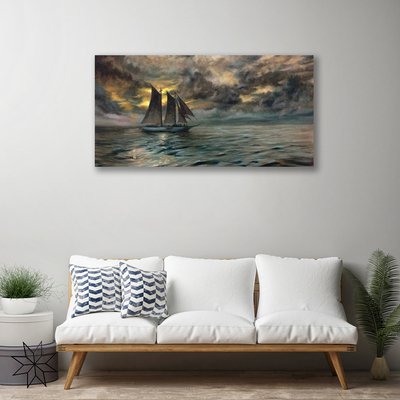 Fototryck canvas Havsbåtslandskap