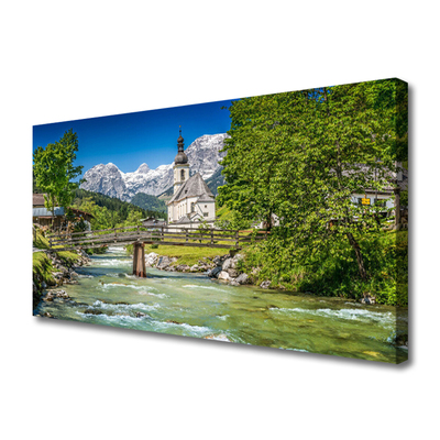 Bild canvas Church Bridge Lake Nature