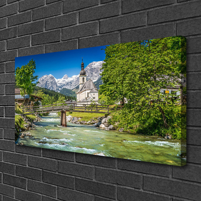 Bild canvas Church Bridge Lake Nature