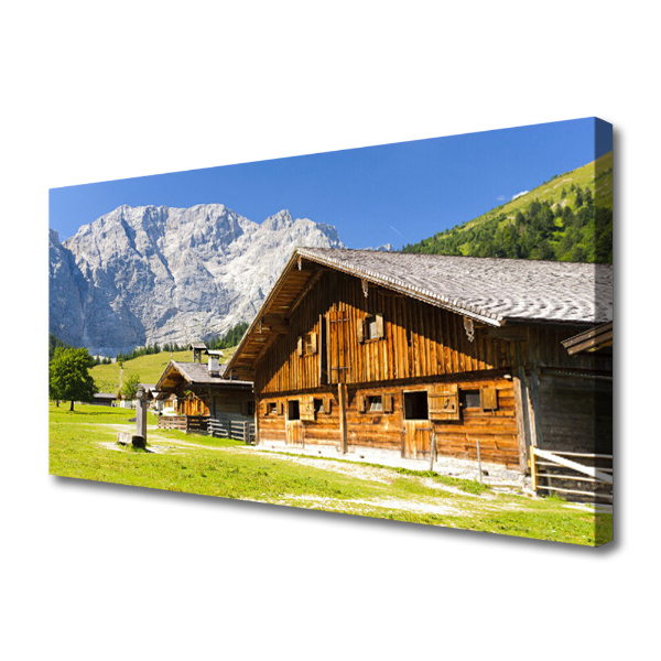 Bild canvas Hus Bergslandskap Natur