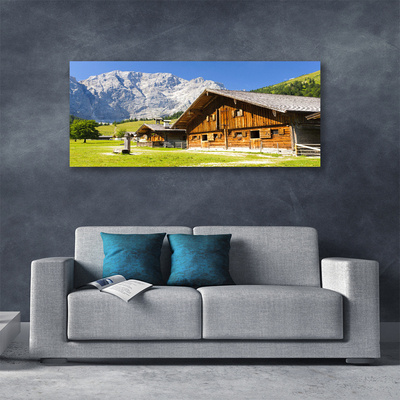 Bild canvas Hus Bergslandskap Natur