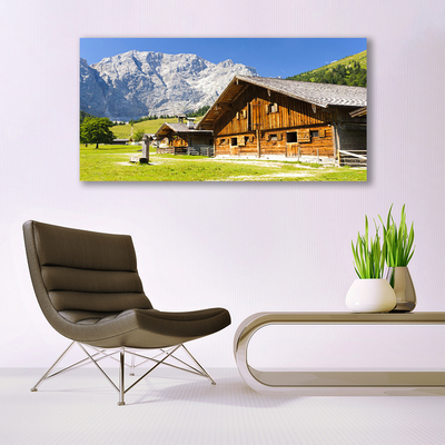 Bild canvas Hus Bergslandskap Natur