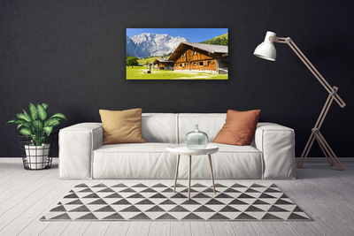 Bild canvas Hus Bergslandskap Natur