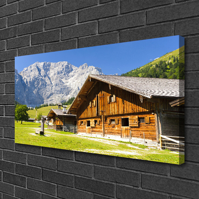 Bild canvas Hus Bergslandskap Natur