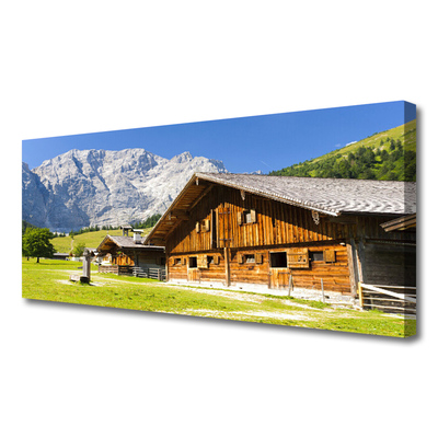 Bild canvas Hus Bergslandskap Natur