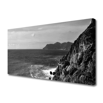 Fototryck canvas Havet bergslandskap