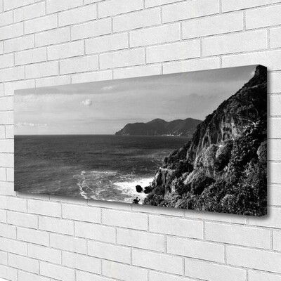 Fototryck canvas Havet bergslandskap