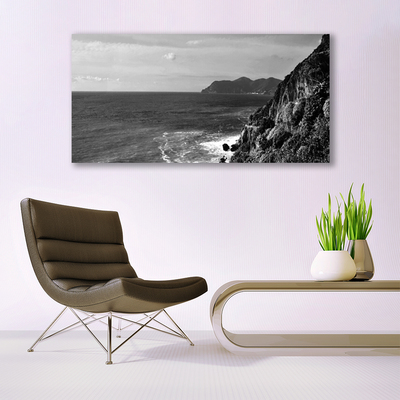 Fototryck canvas Havet bergslandskap