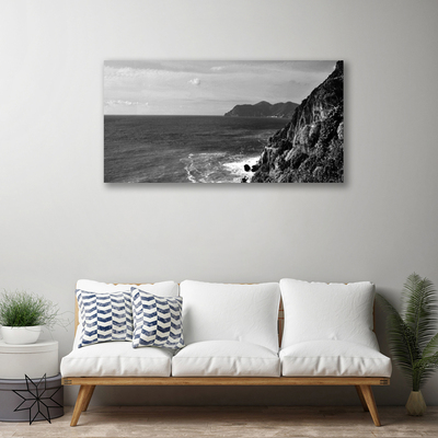 Fototryck canvas Havet bergslandskap