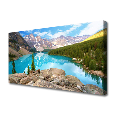 Canvas bild Berg Lake Natur