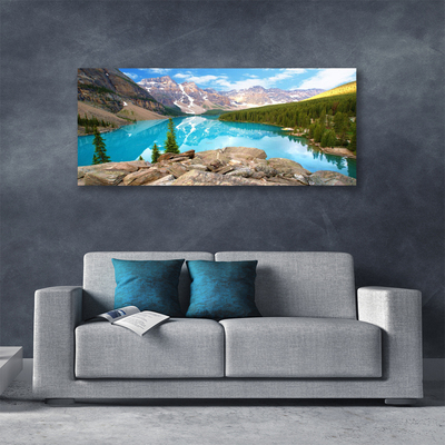 Canvas bild Berg Lake Natur