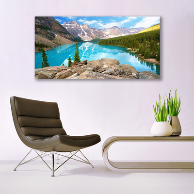 Canvas bild Berg Lake Natur