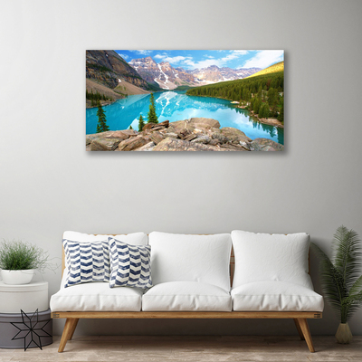 Canvas bild Berg Lake Natur