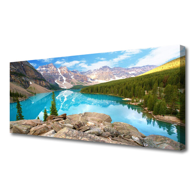 Canvas bild Berg Lake Natur