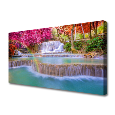 Canvas bild Natur vattenfall