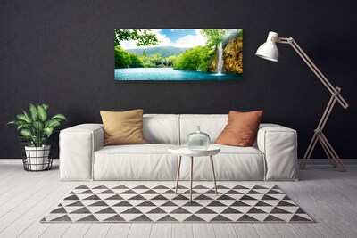 Fototryck canvas Vattenfall Lake Natur