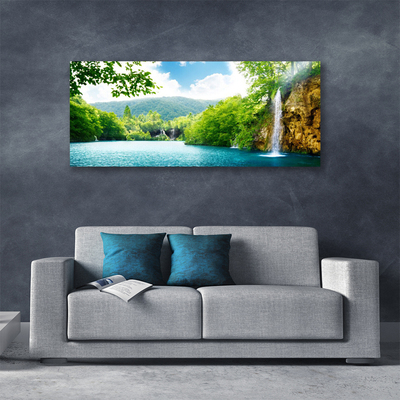 Fototryck canvas Vattenfall Lake Natur