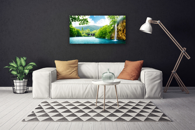 Fototryck canvas Vattenfall Lake Natur