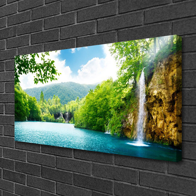 Fototryck canvas Vattenfall Lake Natur