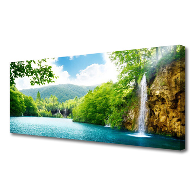 Fototryck canvas Vattenfall Lake Natur