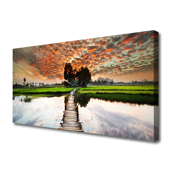 Canvas bild Bridge Lake landskap