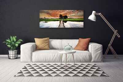 Canvas bild Bridge Lake landskap