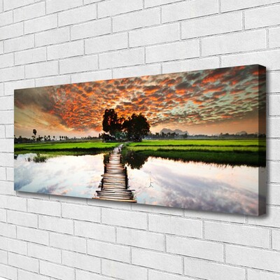 Canvas bild Bridge Lake landskap