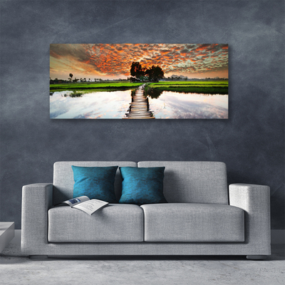 Canvas bild Bridge Lake landskap