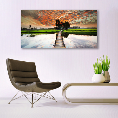 Canvas bild Bridge Lake landskap