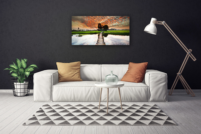 Canvas bild Bridge Lake landskap