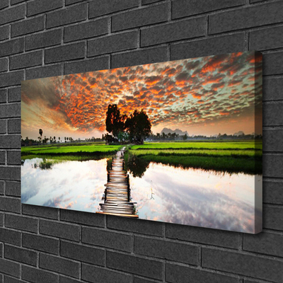 Canvas bild Bridge Lake landskap