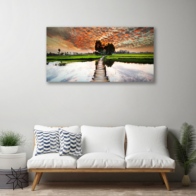 Canvas bild Bridge Lake landskap